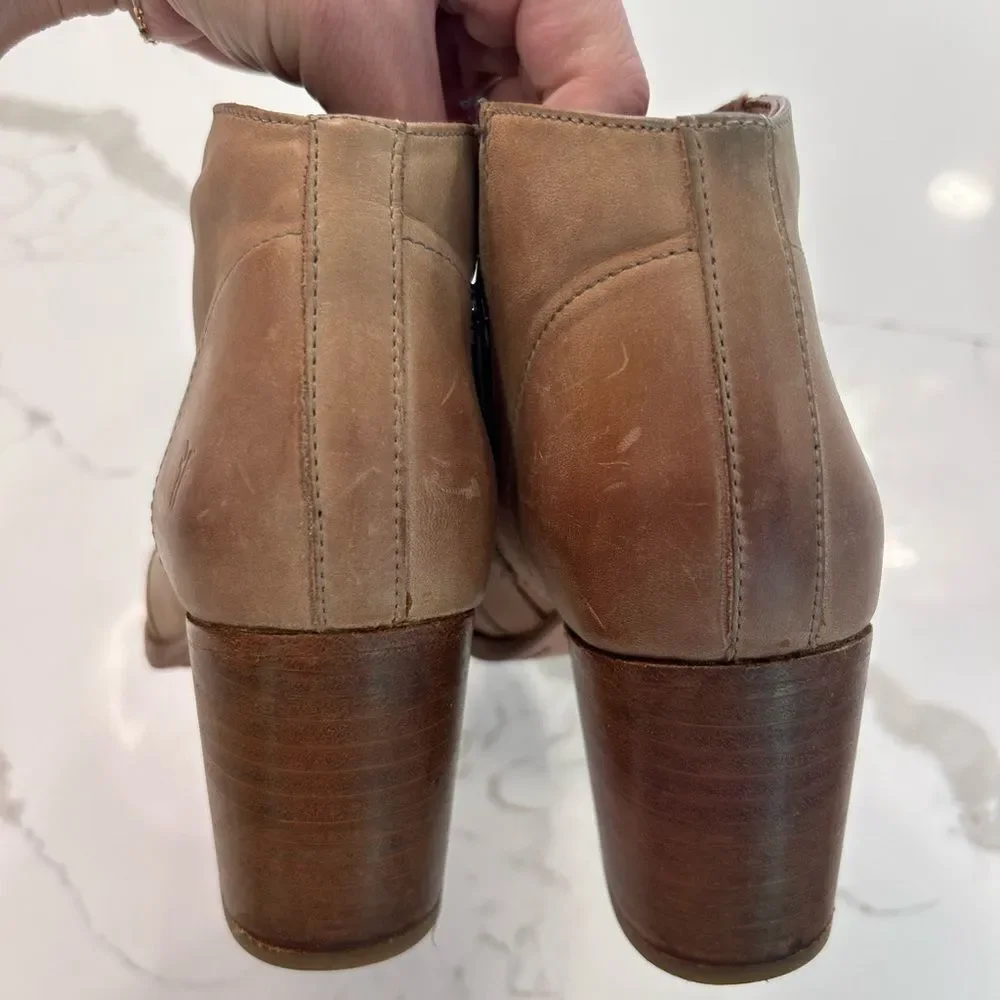 Frye Nora Leather Heeled Booties